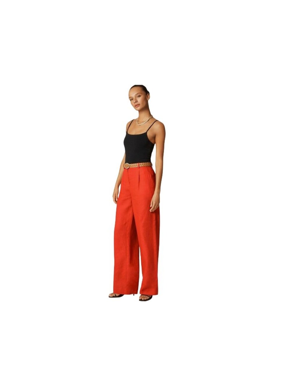 J. Crew NWT Essential Wide Leg Linen Pant in Red Size 2